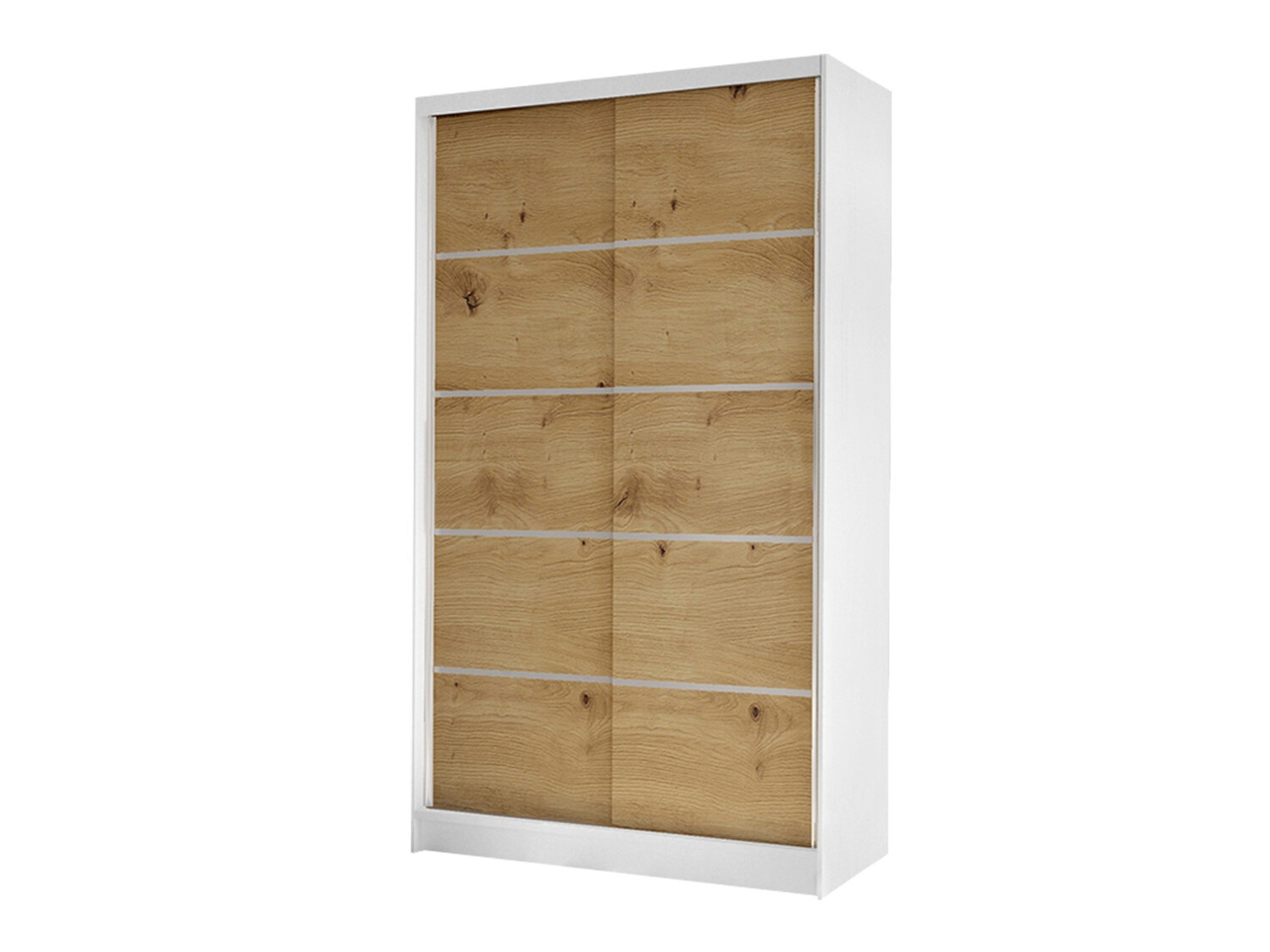 Armoire Closico Fractor IV (Blanc + Chêne Artisan)
