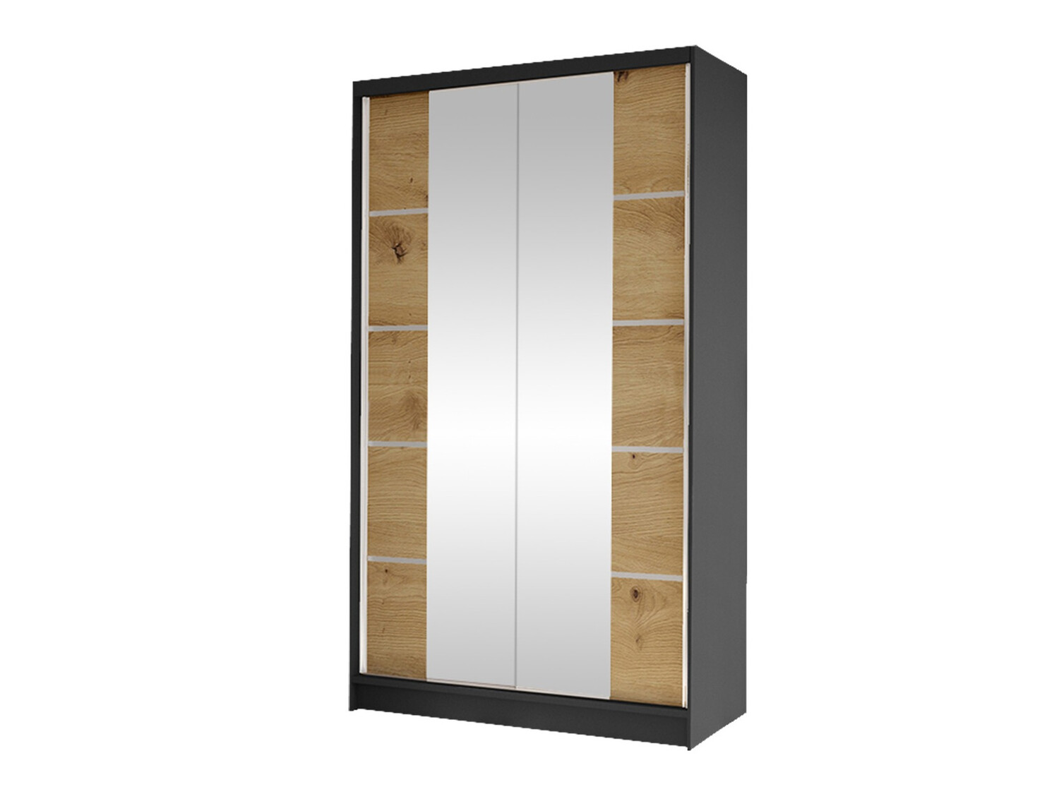 Armoire Closico Fractor V (Noir + Chêne Artisan)