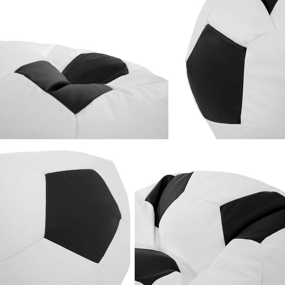 Pouf poire Comfivo Pectus (Blanc + Noir)