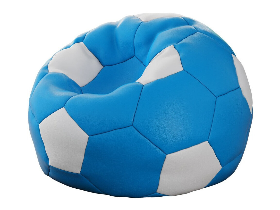 Pouf poire Comfivo Pectus (Bleu + Blanc)