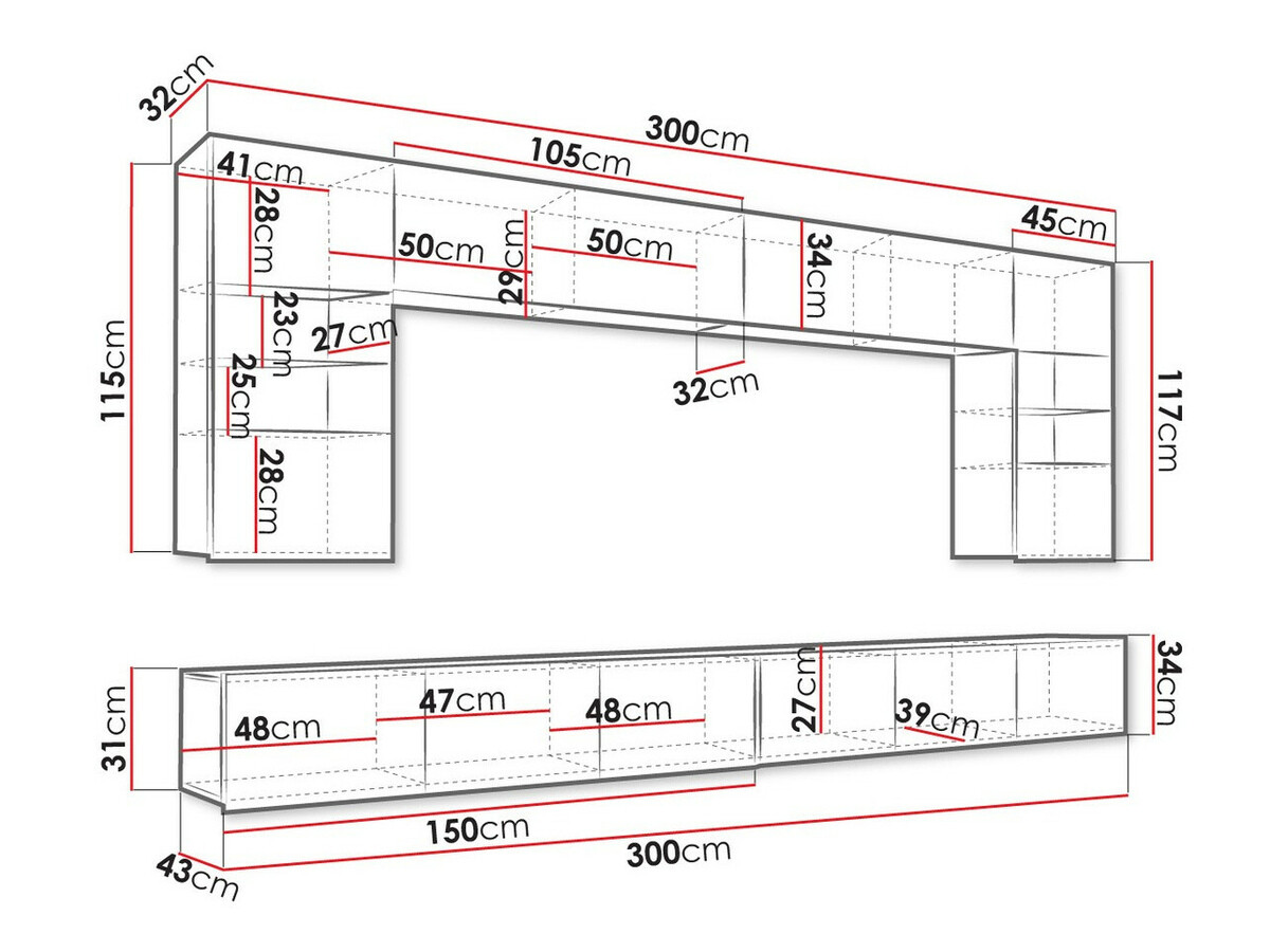Ensemble de salon Remus I (Blanc + Blanc brillant)