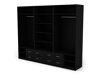 Armoire Lexington 144 (Blanc + Noir)