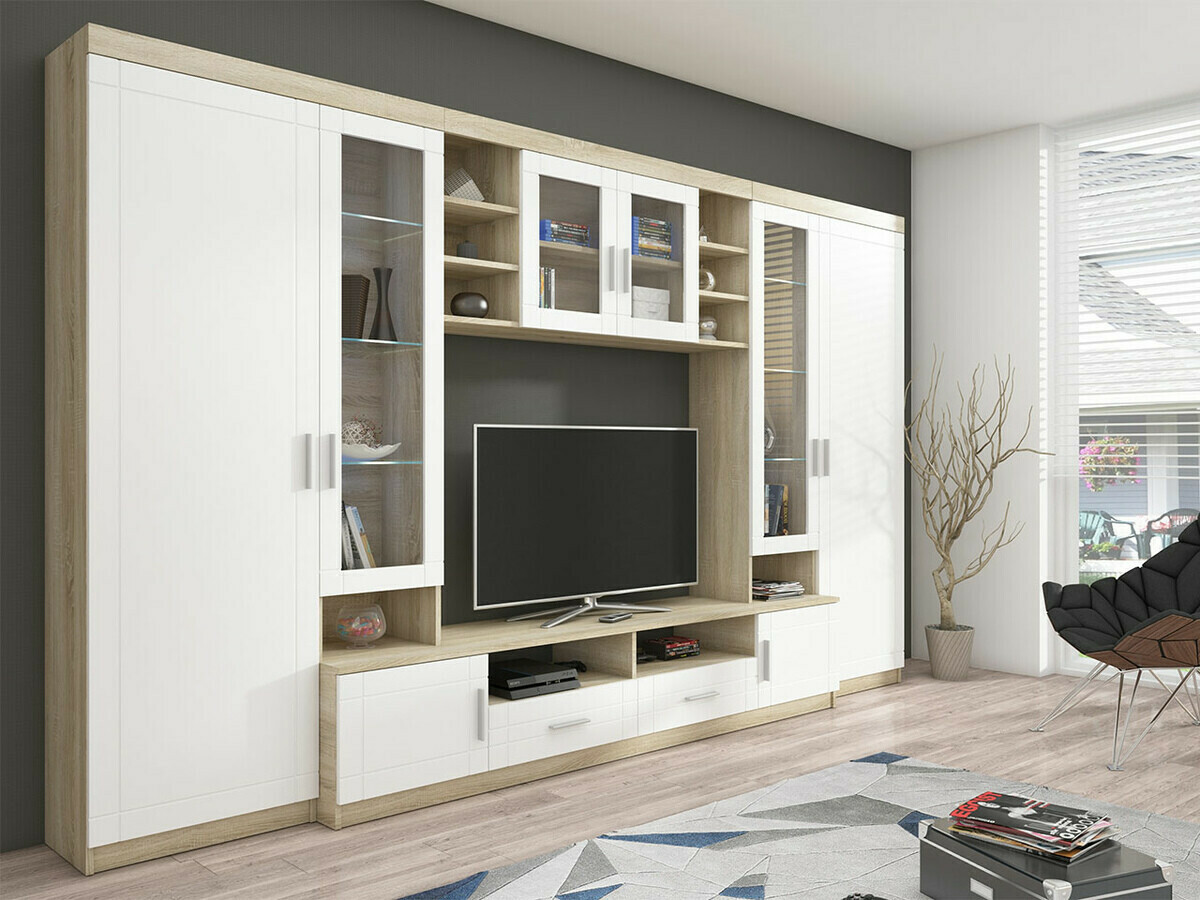 Ensemble de salon Tucson 108 (Sonoma chêne + Blanc)