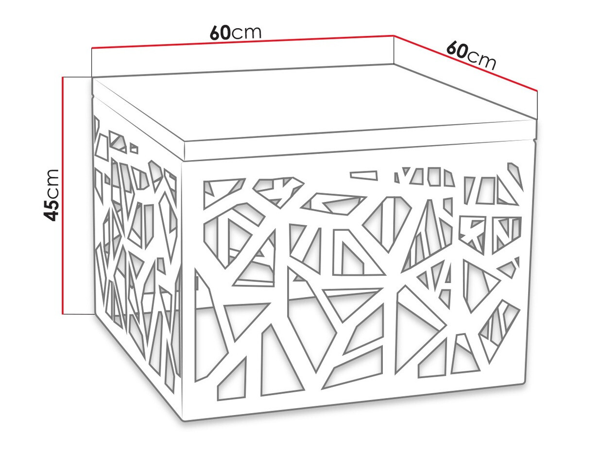Table basse Germantown 102 (Noir mat + Blanc brillant)