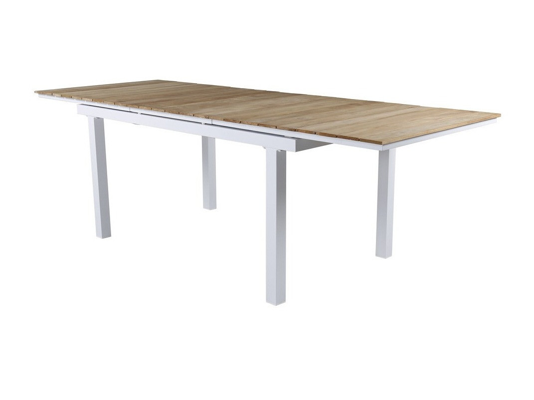 Table de jardin Dallas 2844 (Blanc + Marron)