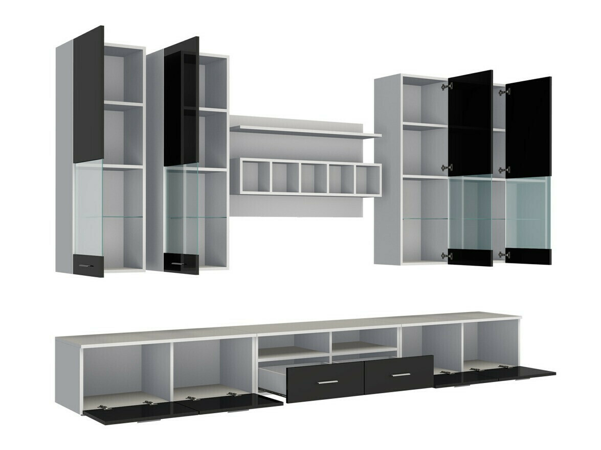 Ensemble de salon Caelum (Blanc + Blanc brillant)