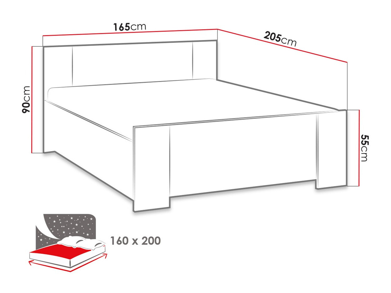 Lit Catromi 101 (Blanc + Soft Pik 017)
