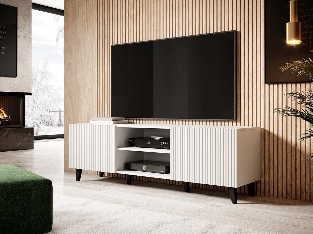 Meuble TV Levmari 102 (Blanc + Noir)