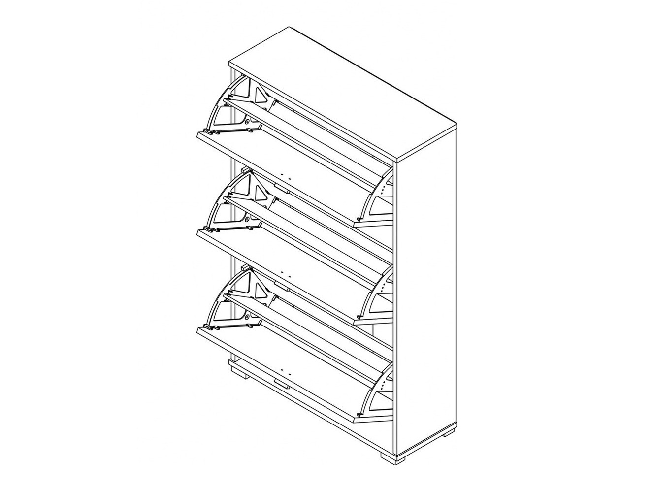 Meubles à chaussures Fenmora 102 (Blanc)