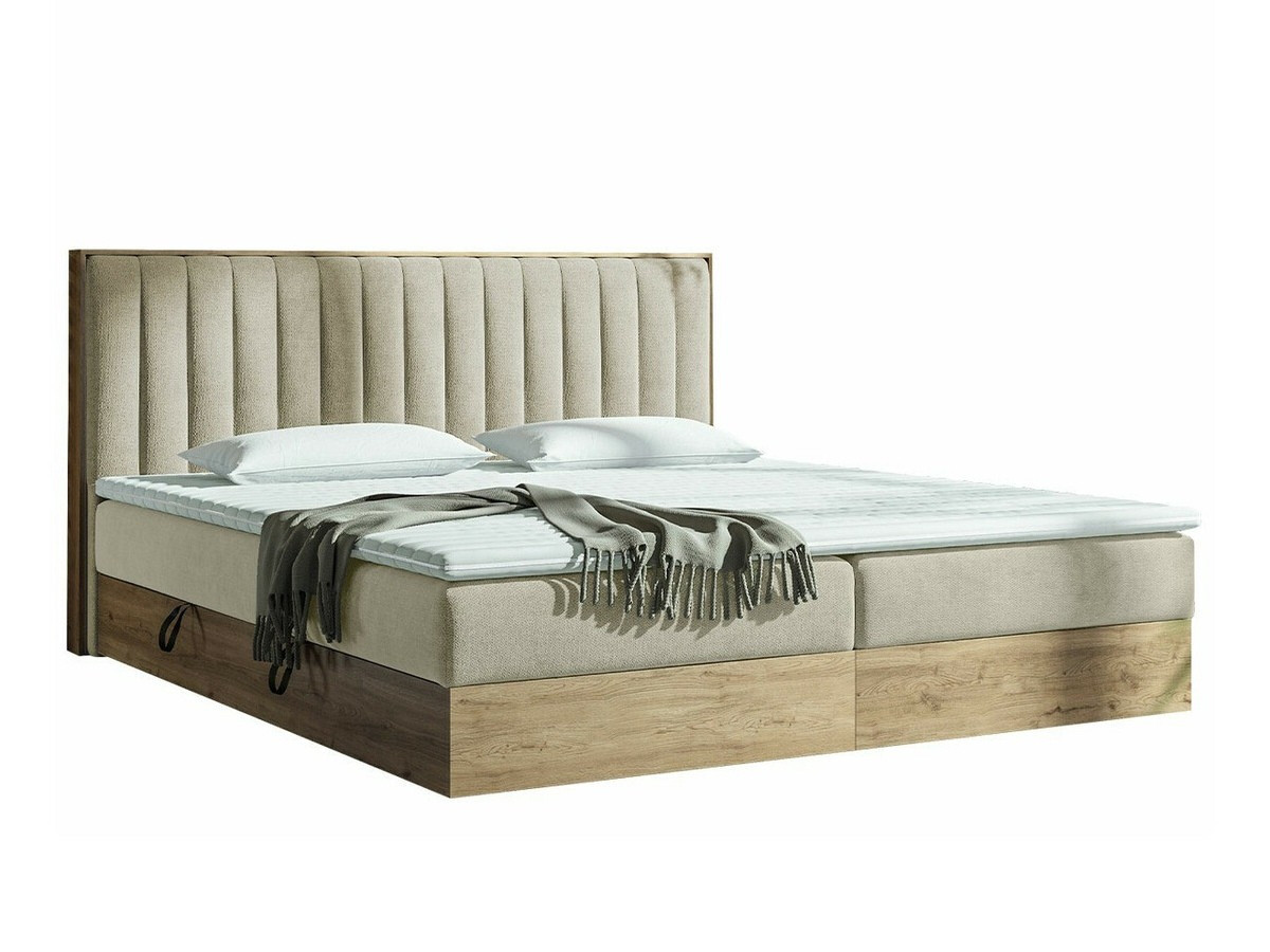 Lit boxspring ComfiDream Odelra (Chêne doré + Soro 21)