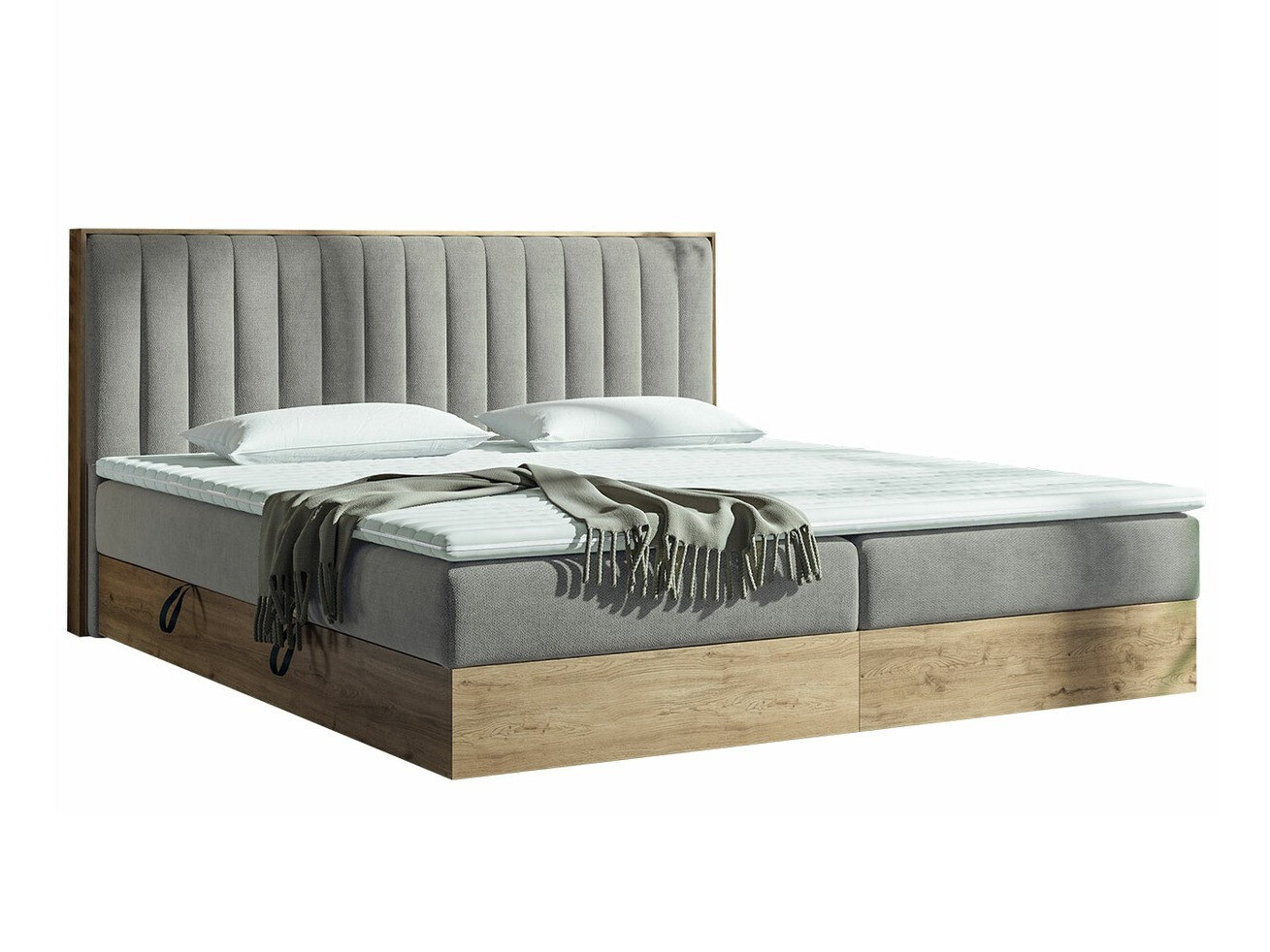 Lit boxspring ComfiDream Odelra (Chêne doré + Soro 90)
