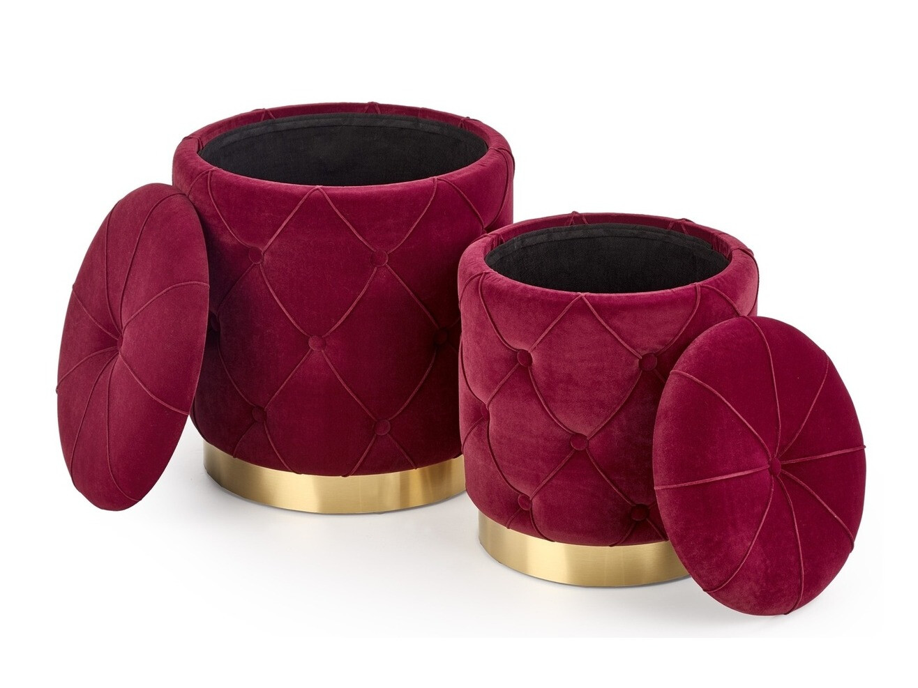 Ensemble de poufs Houston 1154 (Bordeaux)