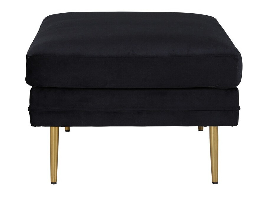 Banc rembourré Dallas 2653 (Noir + Doré)