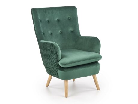 Fauteuil Houston 838 (Vert foncé + Clair bois)
