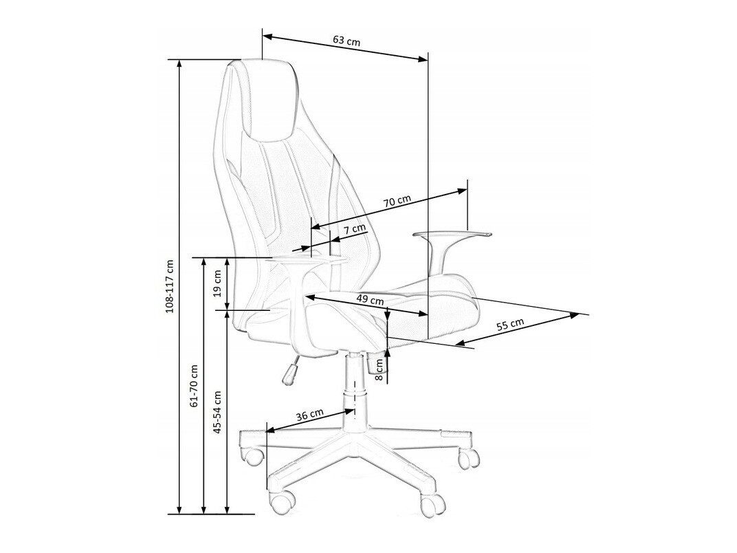 Chaise de bureau Houston 1200