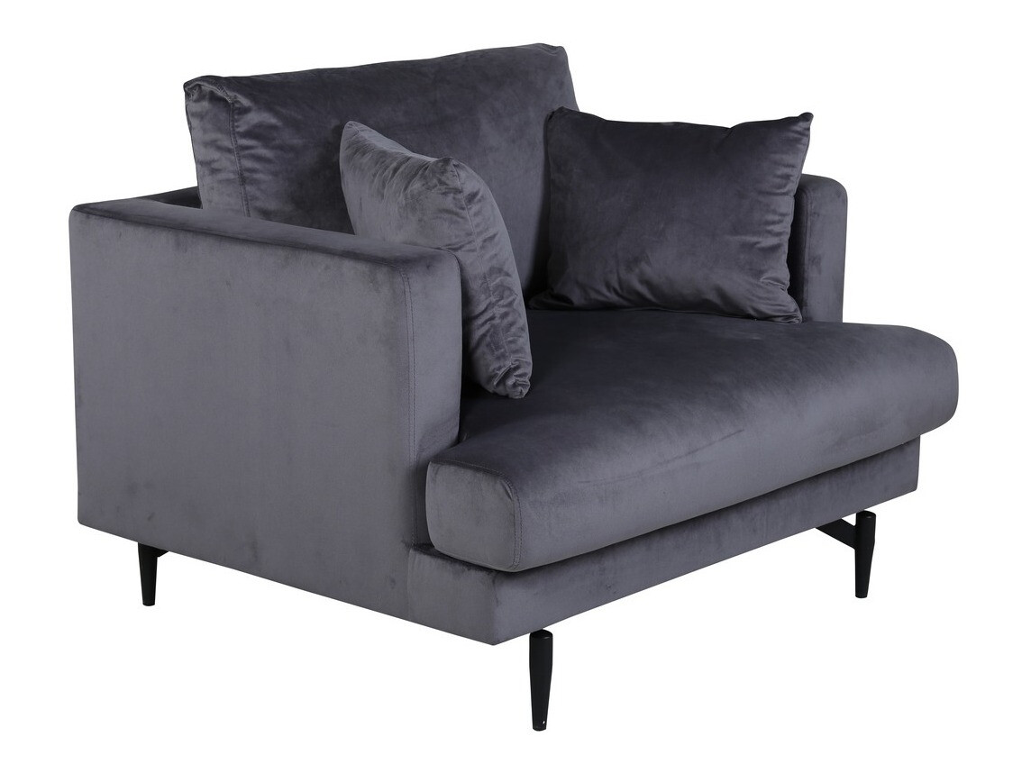 Fauteuil Dallas 1703 (Gris foncé + Noir)