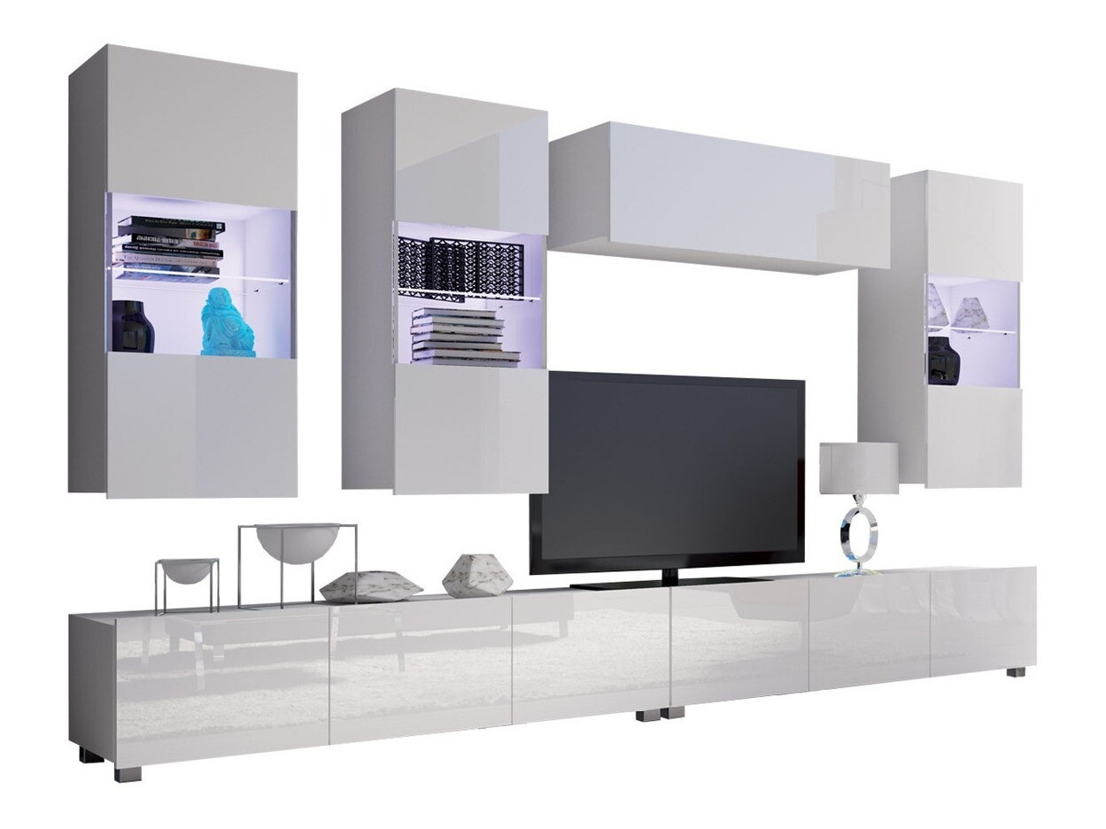 Ensemble de salon Remus V (Blanc + Blanc brillant)