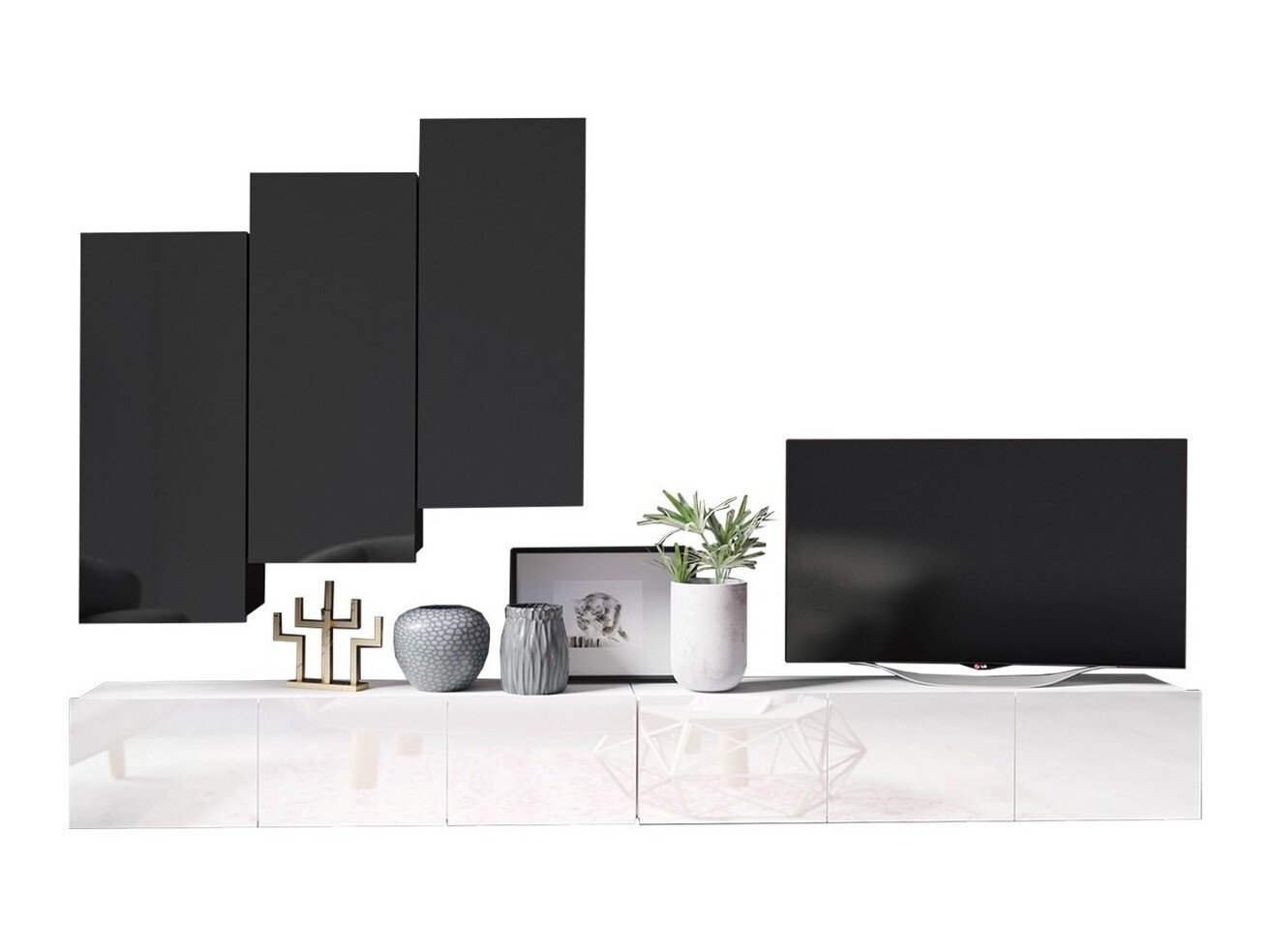 Ensemble de salon Remus XX (Blanc + Noir)