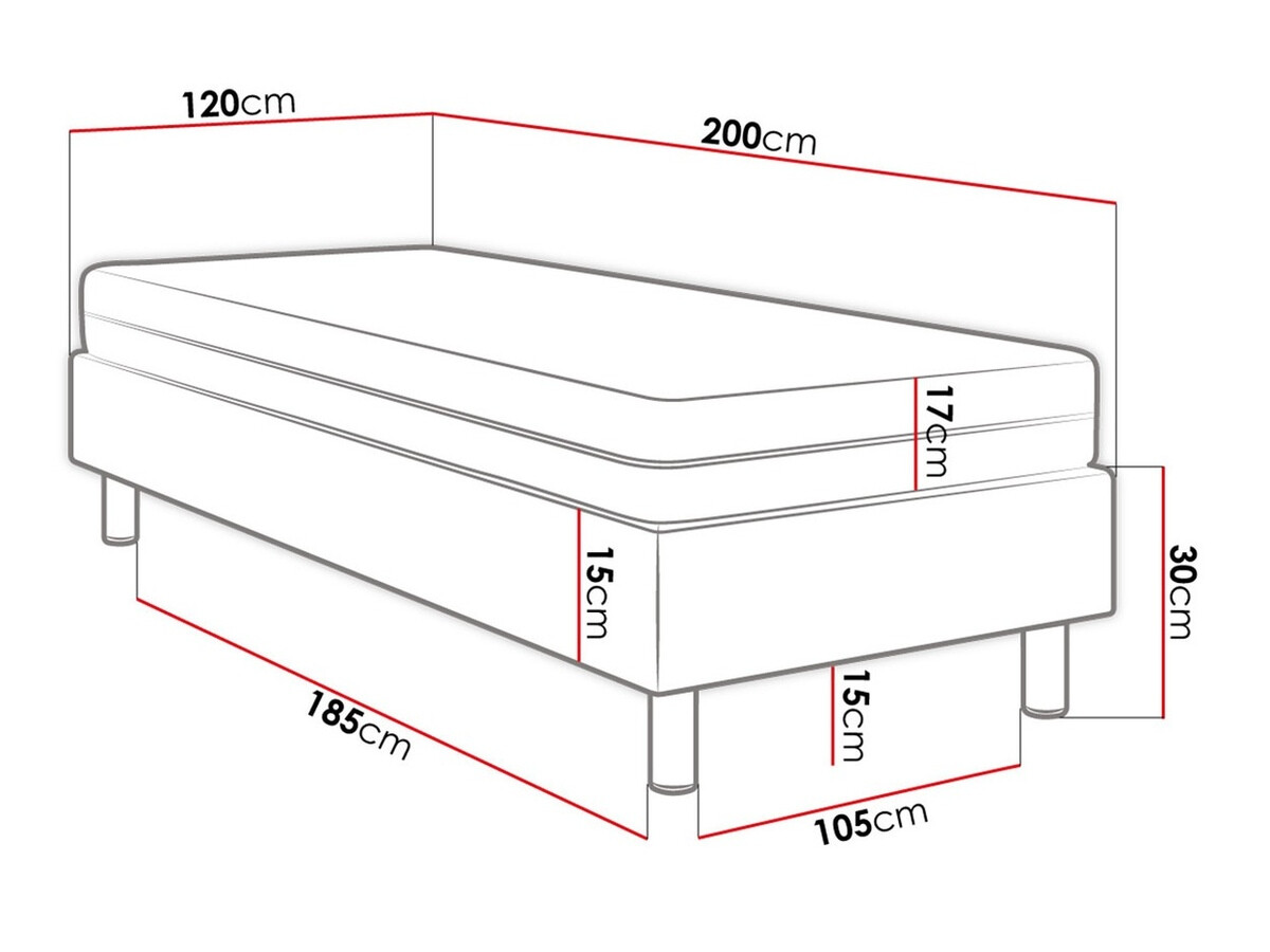Lit boxspring Logan 106 (Manila 16)