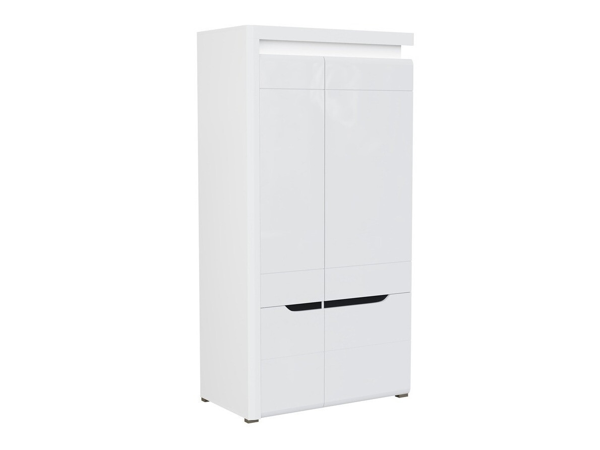 Armoire Revelmi 107 (Blanc brillant + Blanc)