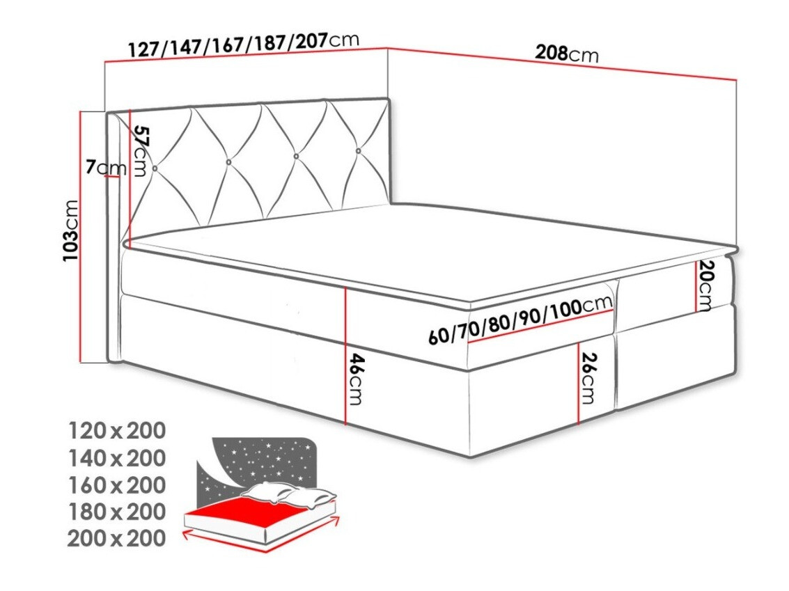 Lit continental Litus (Mono 235)