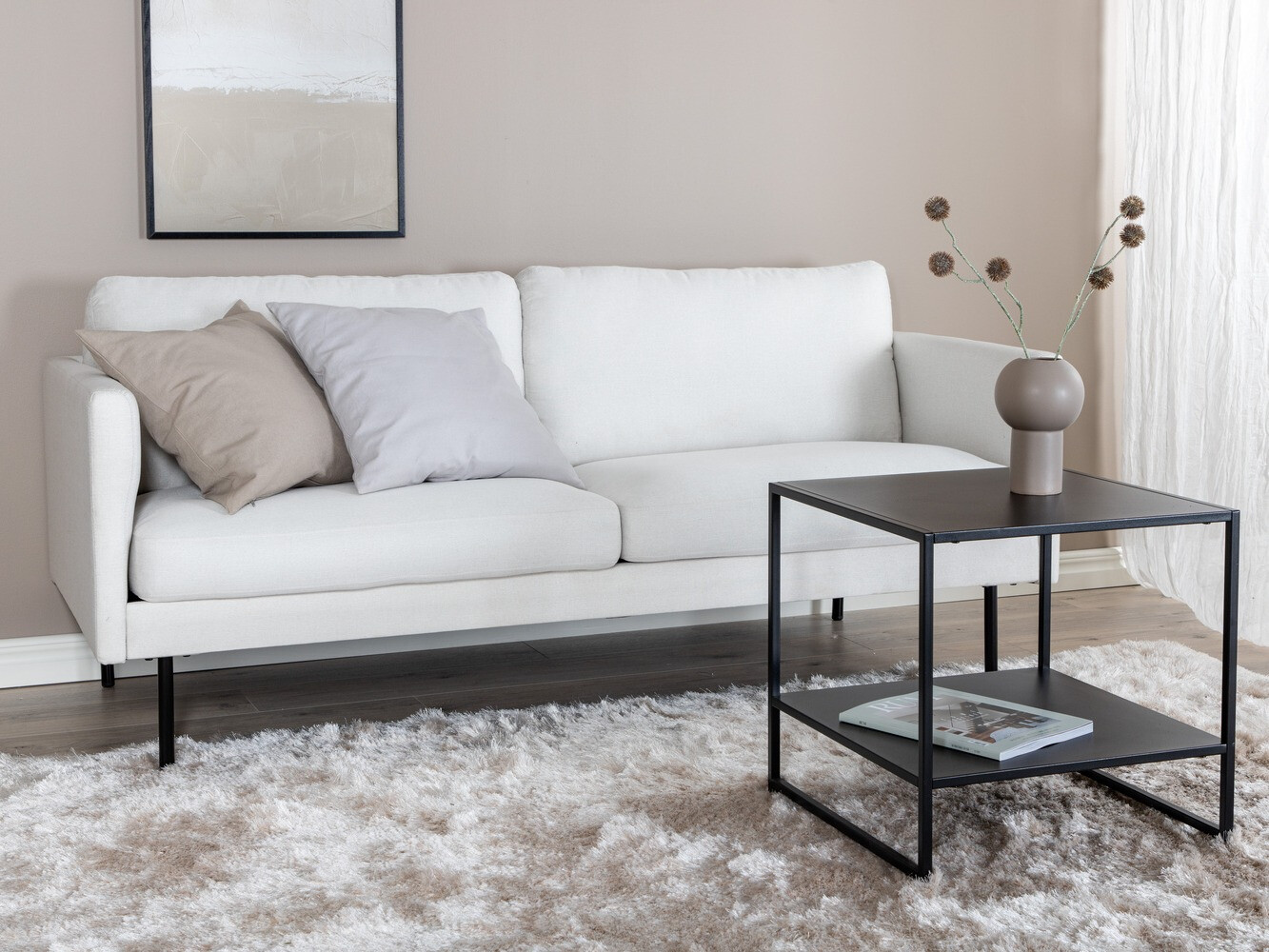 Canapé Fercame 100 (Beige + Noir)