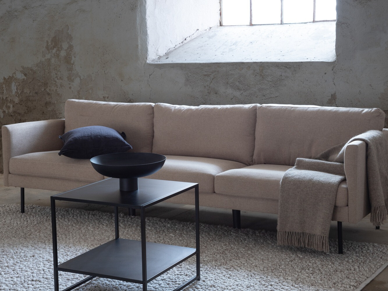 Canapé Fercame 103 (Marron + Noir)