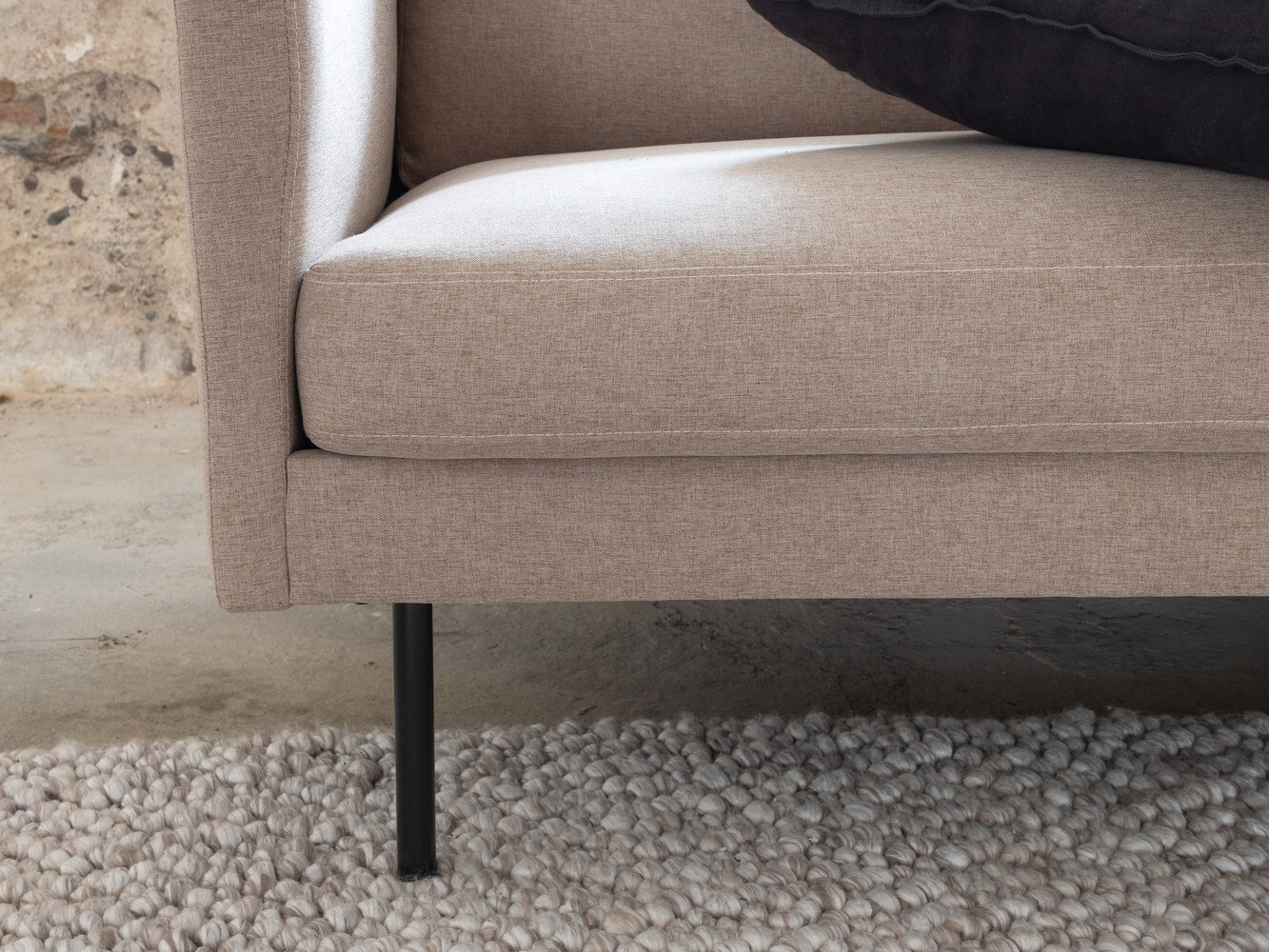 Canapé Fercame 103 (Marron + Noir)