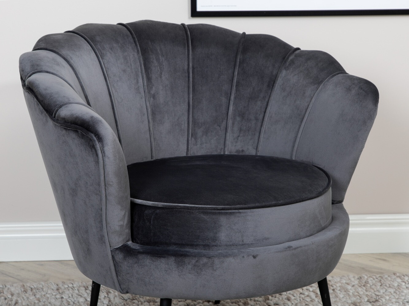 Fauteuil Dallas 1705 (Gris foncé + Noir)