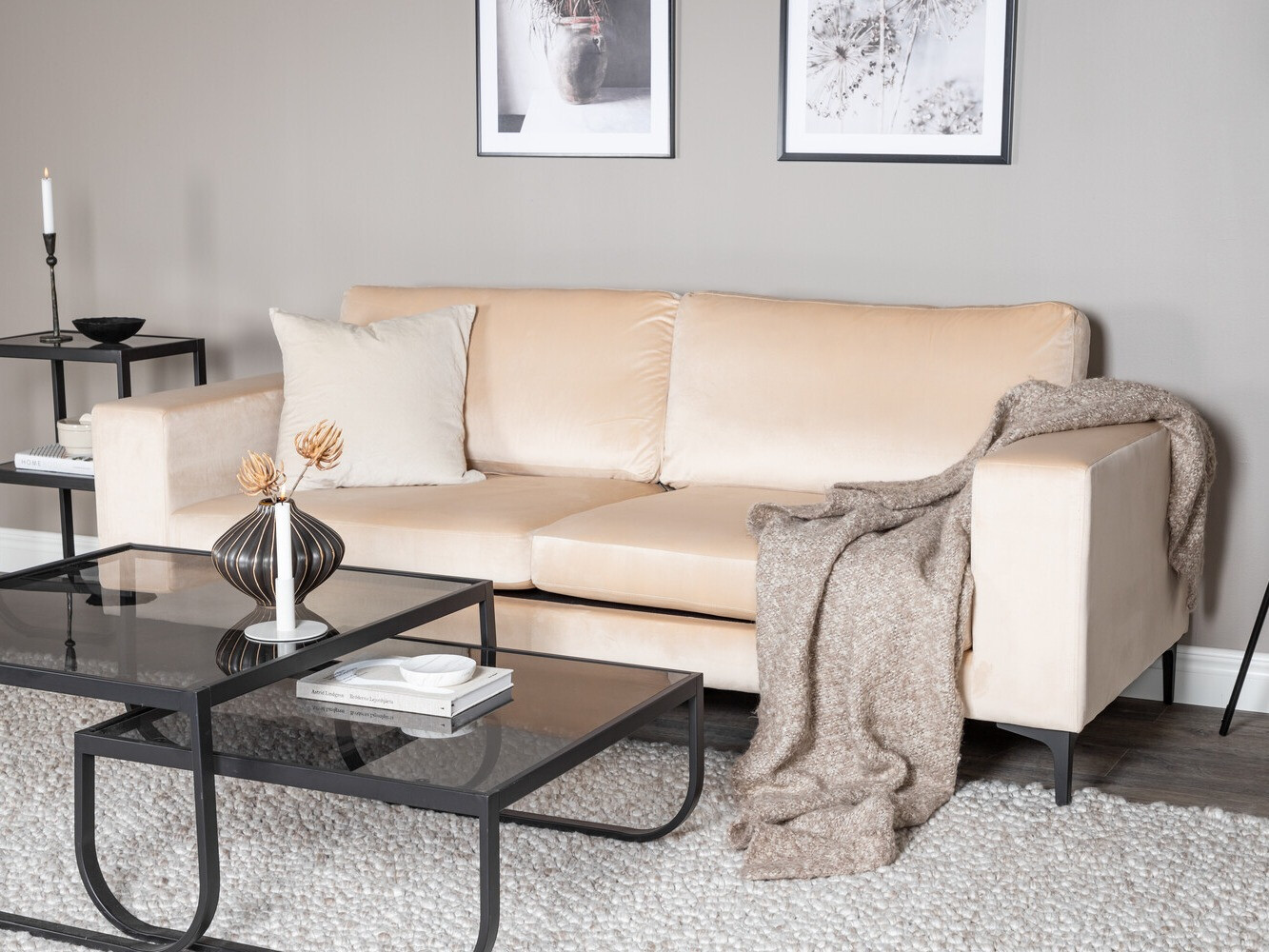 Canapé Dallas 2910 (Beige + Noir)