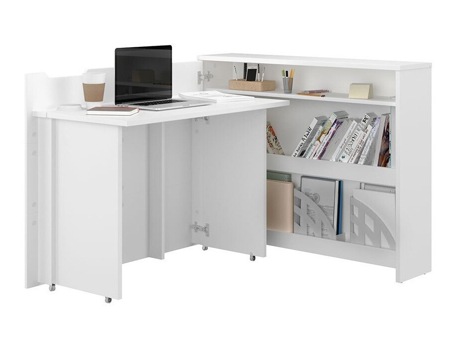 Bureau d'angle Concept Pro Lenart Levfere 101 (Blanc)