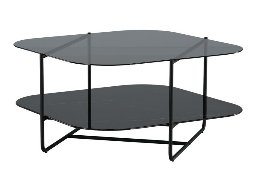 Table basse Dallas 2956 (Marbre noir + Noir)