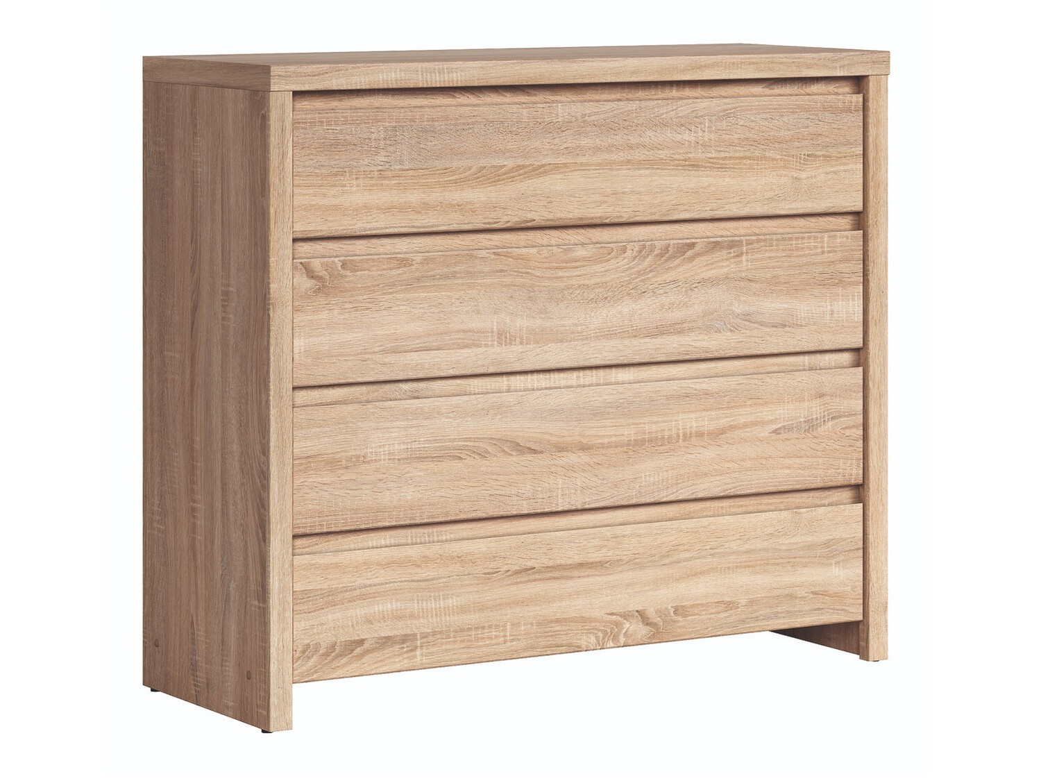 Commode Nolroma 105 (Blanc + Sonoma chêne)