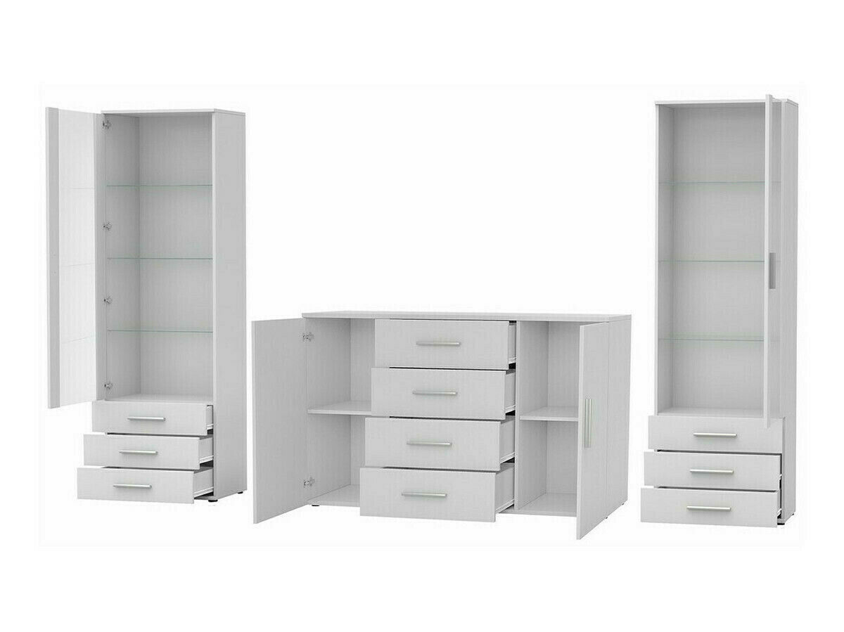 Ensemble de salon Tornola 112 (Blanc + Blanc brillant)