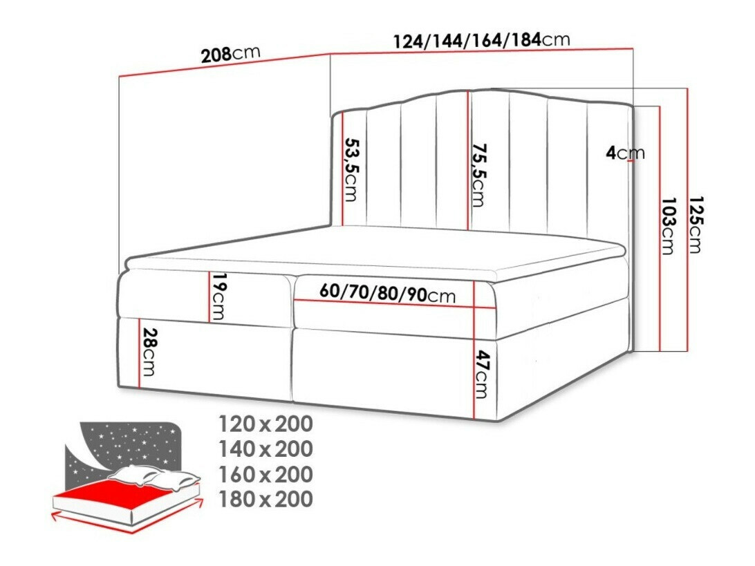 Lit boxspring Cantus (Casablanca 2314)