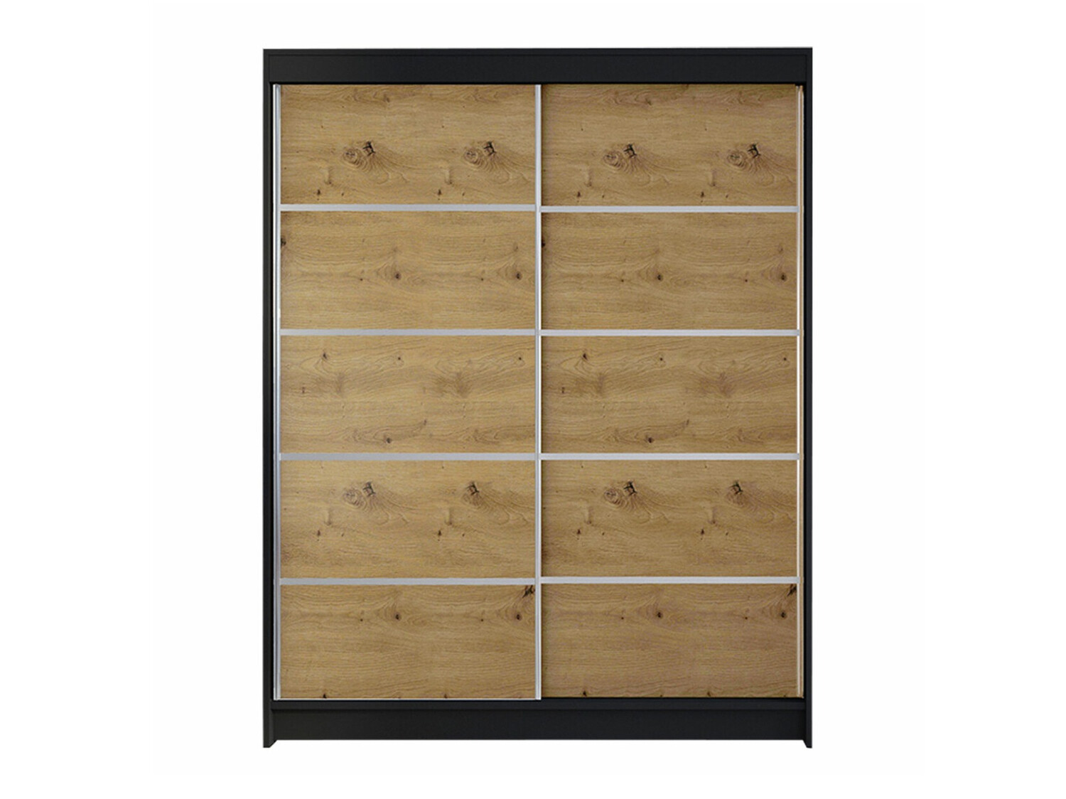 Armoire Closico Vastor IV (Noir + Chêne Artisan)