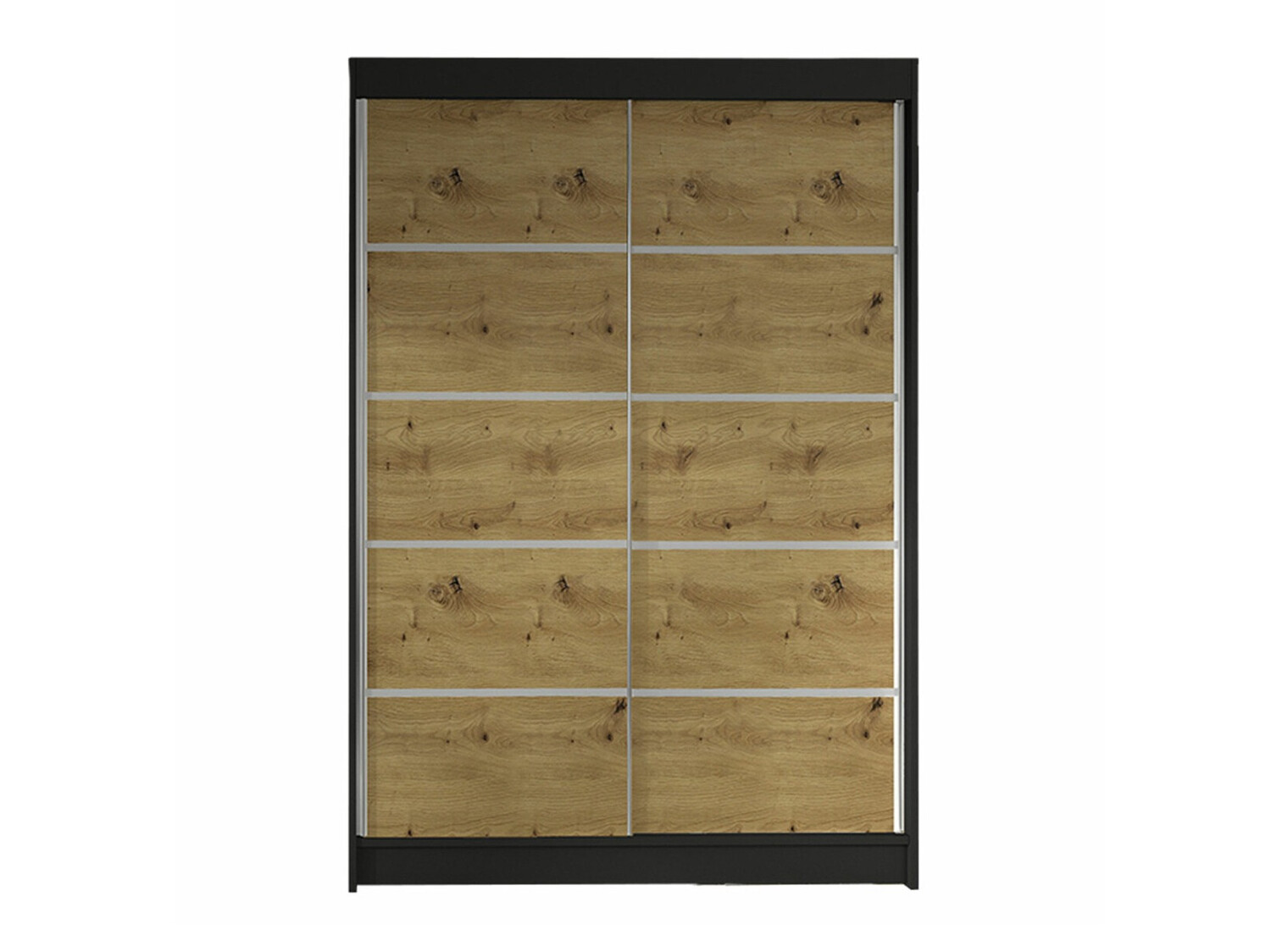 Armoire Closico Salvor IV (Noir + Chêne Artisan)