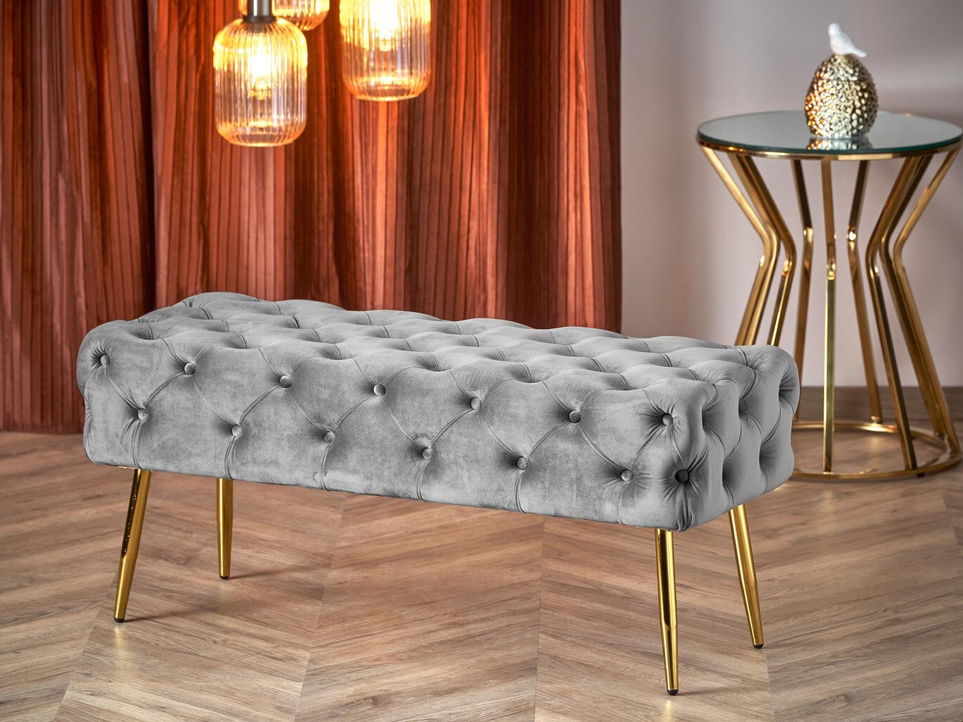 Banc rembourré Houston 1252 (Gris)