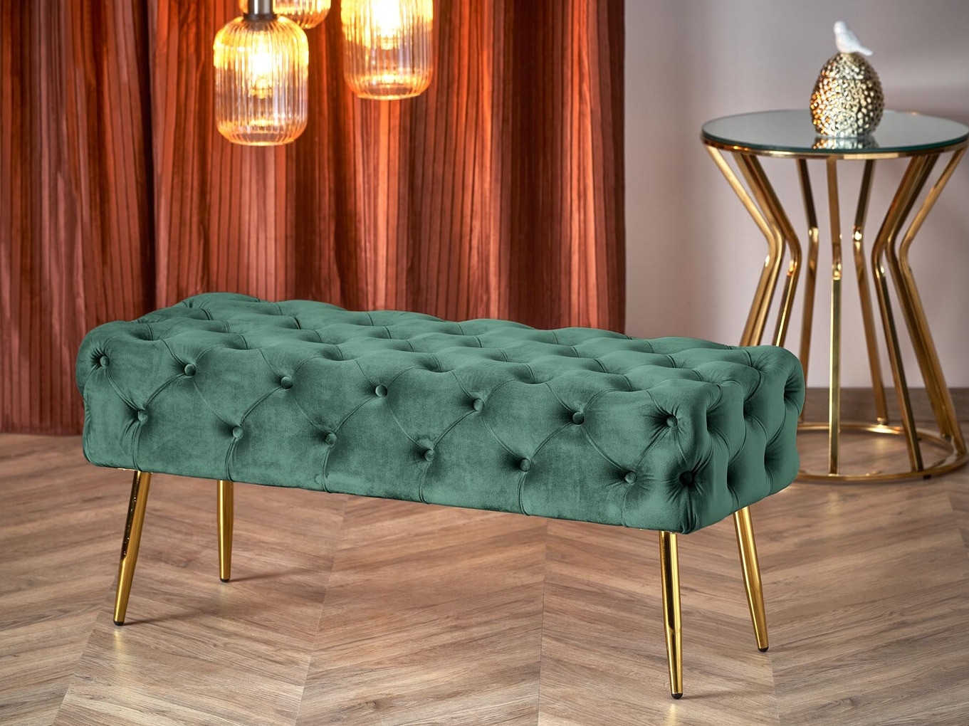 Banc rembourré Houston 1252 (Vert foncé)