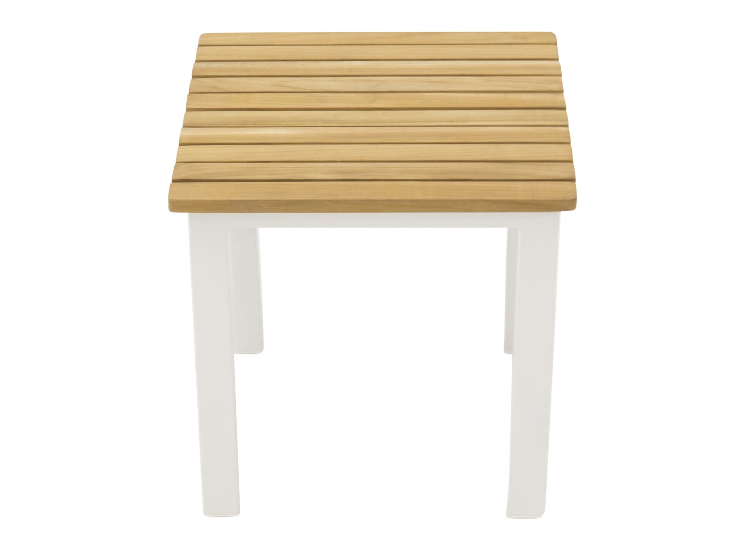 Table basse de jardin Dallas 733 (Clair bois + Blanc)
