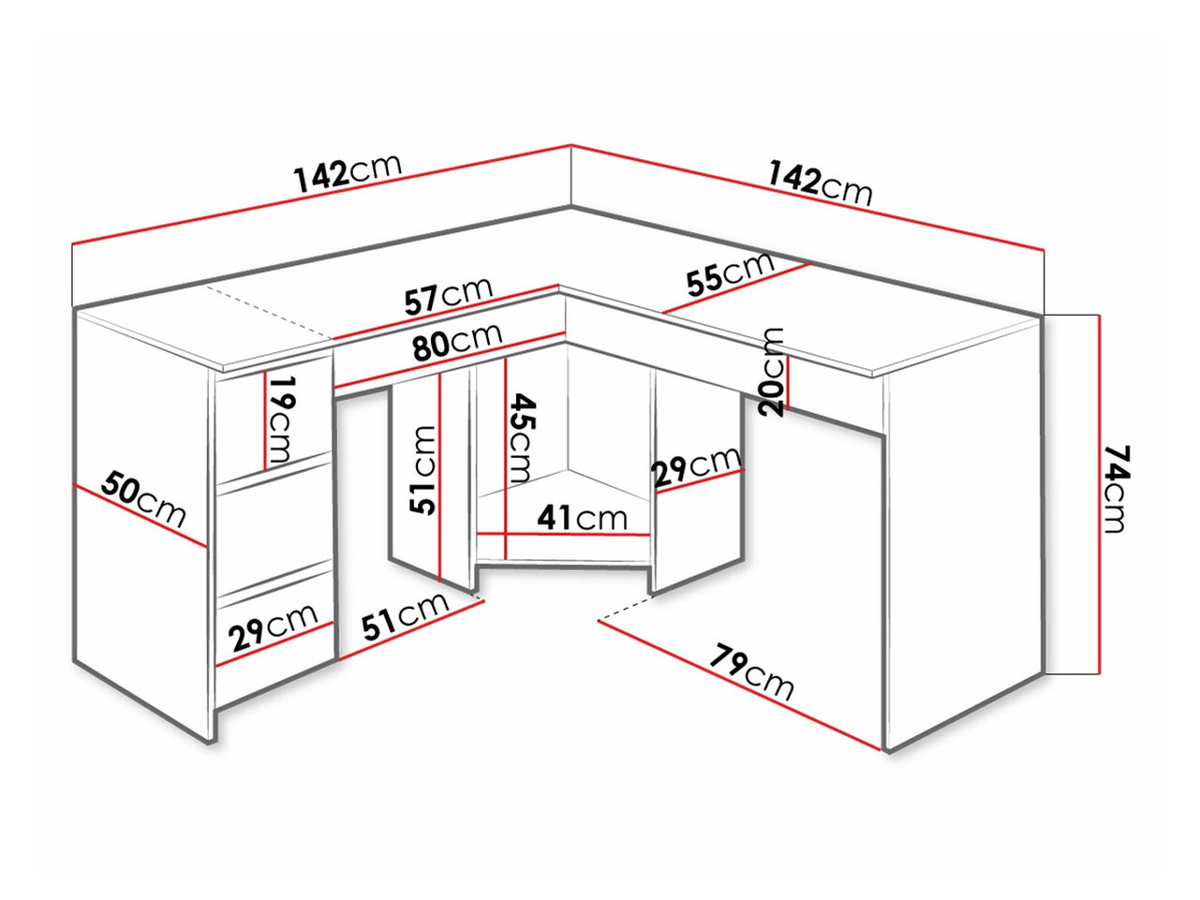 Bureau d'angle Comfivo 391