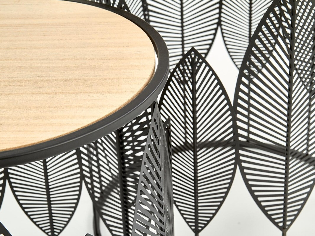 Ensemble de tables d'appoint Houston 974 (Noir + Clair bois)