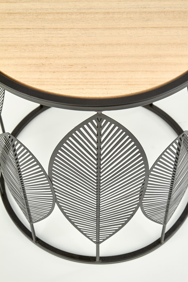 Ensemble de tables d'appoint Houston 974 (Noir + Clair bois)