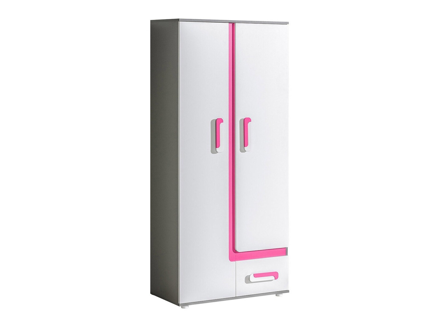 Étagère Levtala 103 (Anthracite + Blanc + Rose)