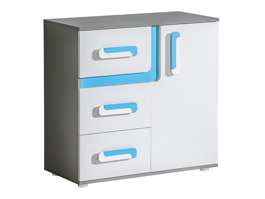 Commode Levtala 108 (Anthracite + Blanc + Turquoise)