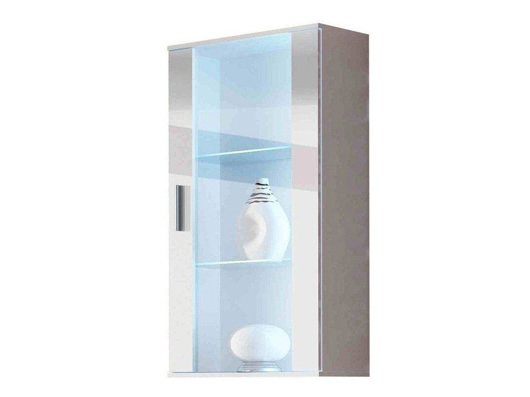 Armoire murale Tornola 103 (Blanc + Blanc brillant)
