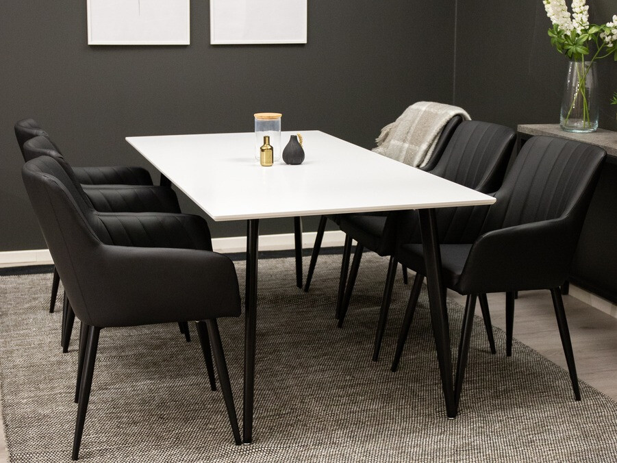 Table Dallas 127 (Blanc + Noir)