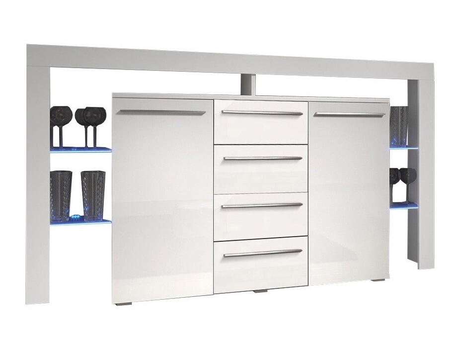 Commode Aestas (Blanc + Blanc brillant)