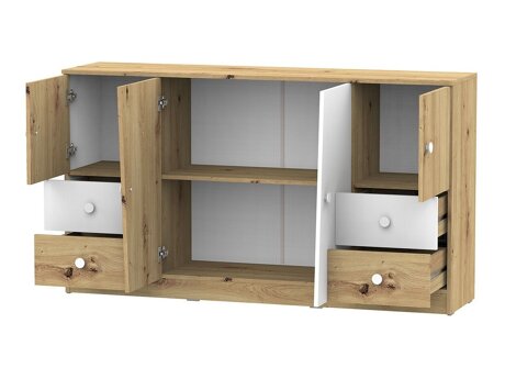 Commode Almira 105 (Chêne Artisan + Blanc)