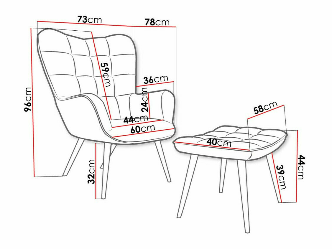Fauteuil Comfivo Cautio (Rose)
